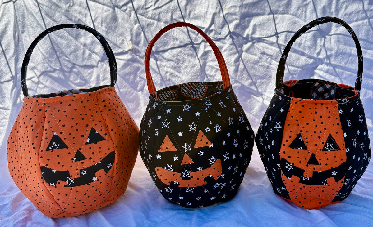 Quilted Pumpkin Trick-or-Treat Bucket